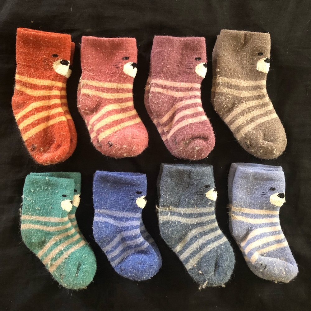 Wool toddler socks (set of 8)